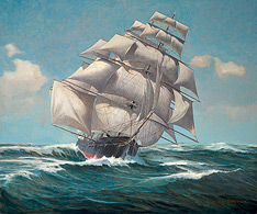 marine art nautical paintings yves berubeflying cloud tea clipper